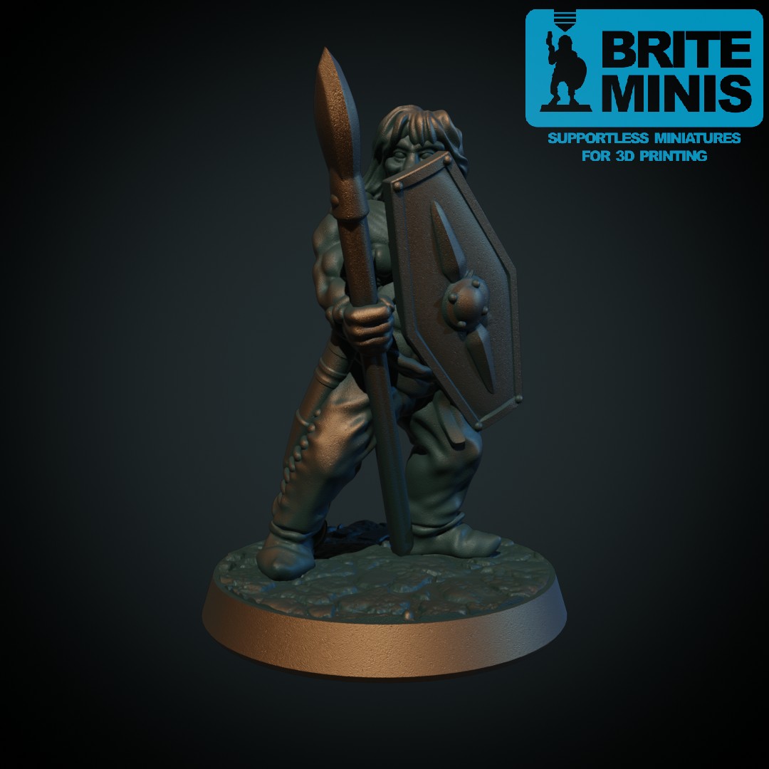 Germanic barbarian with spear