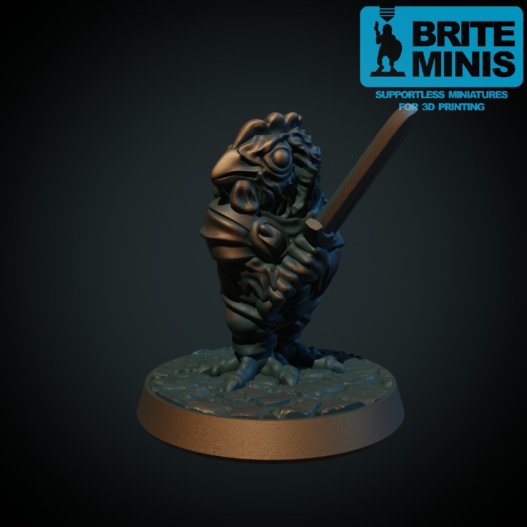 Chickenfolk with sword