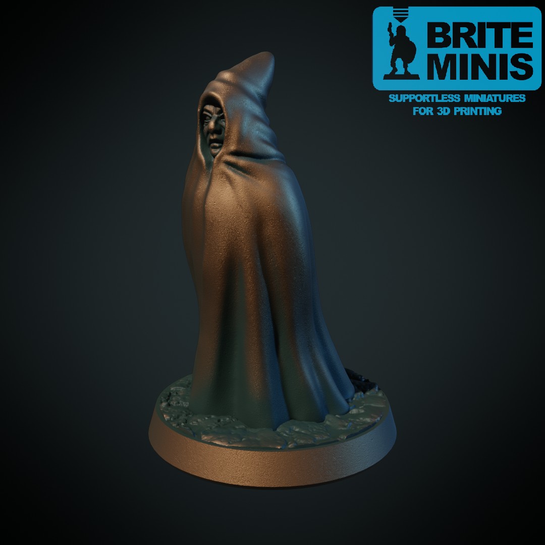 Cloaked person