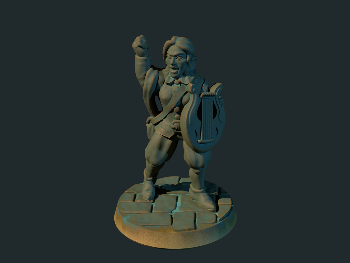 Female elf minstrel