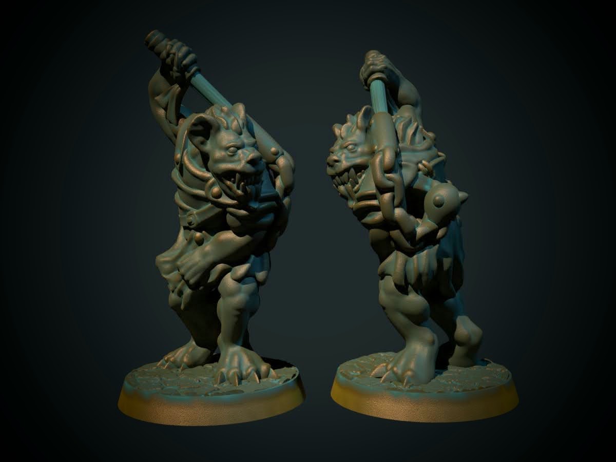 Gnoll with morningstar