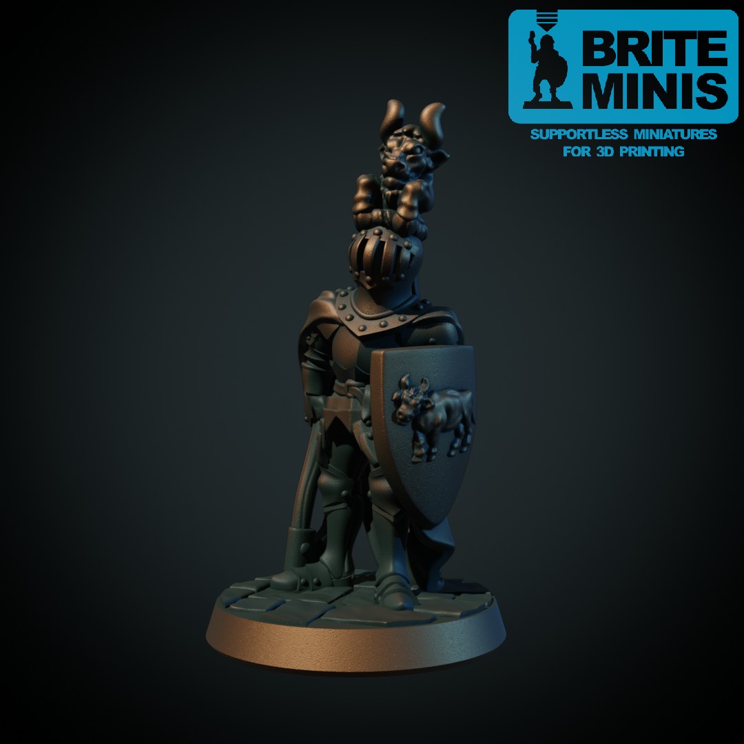 Knight with bull insignia