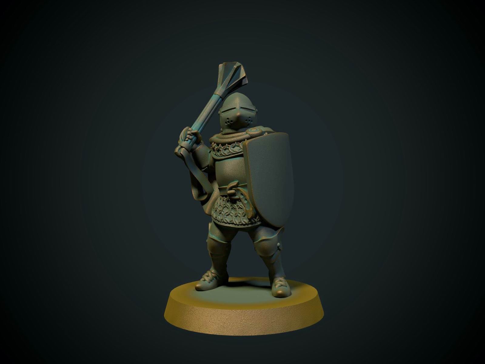 Knight with pigface helmet