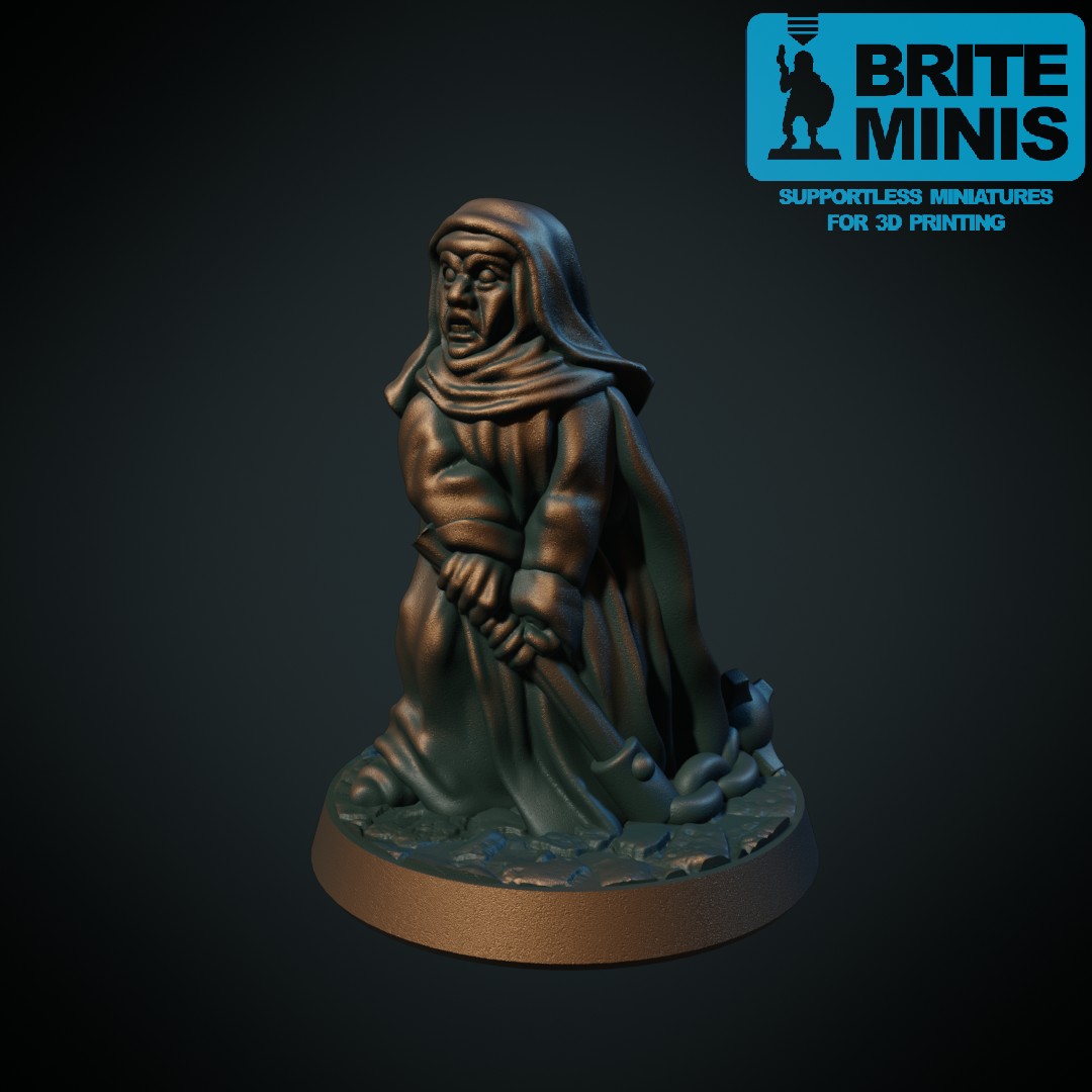 Nun with morningstar/flail