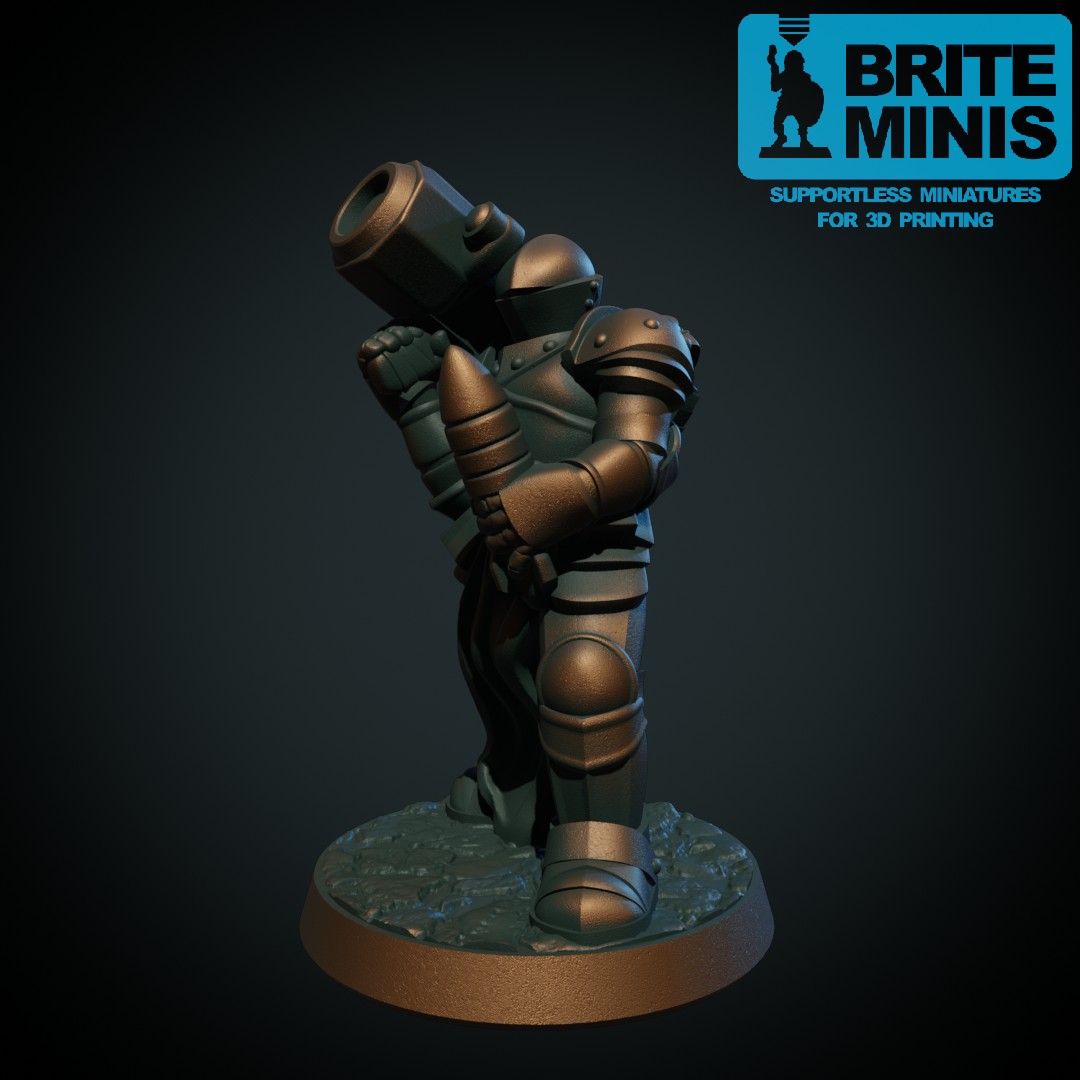 Space Knight with rocket