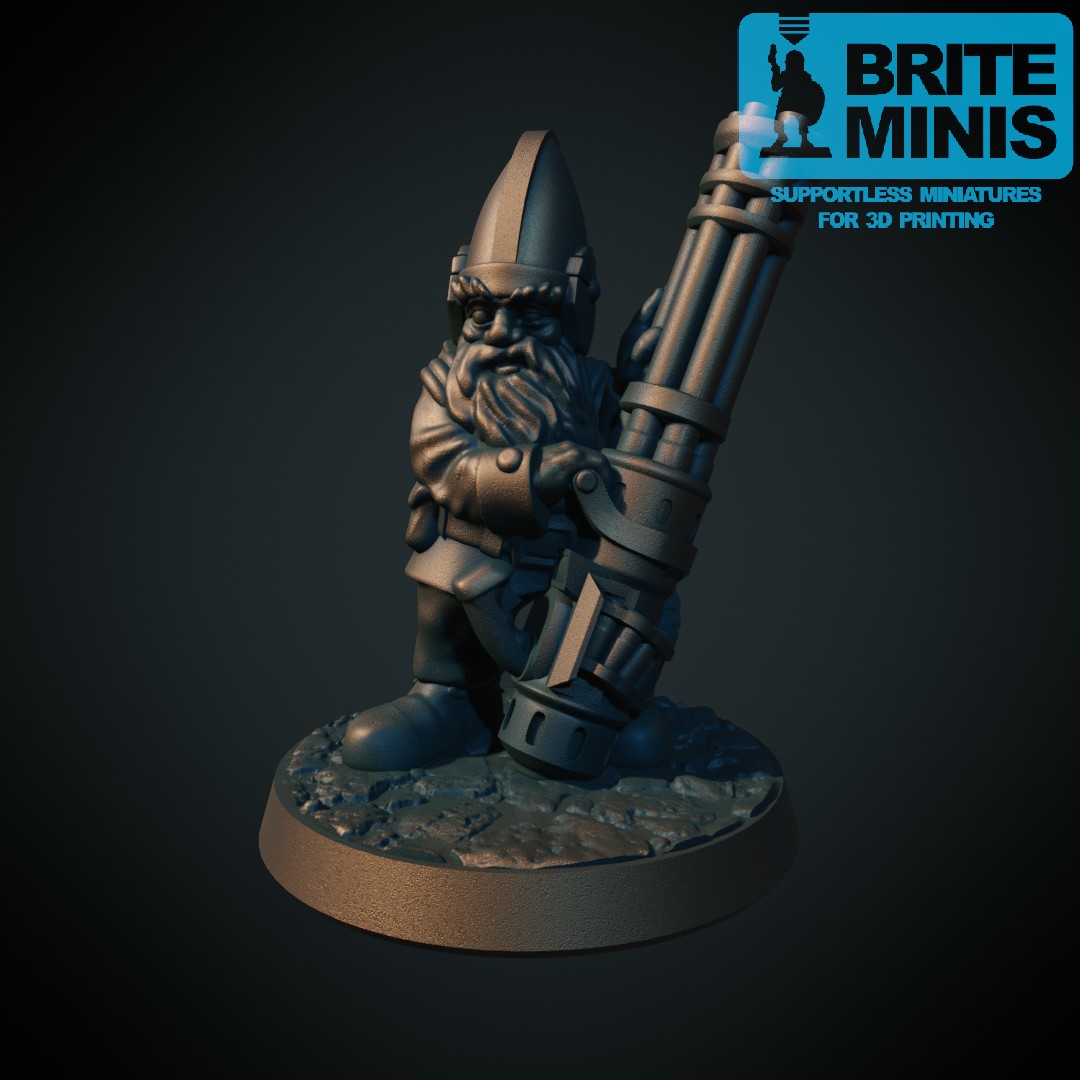 Space dwarf with minigun