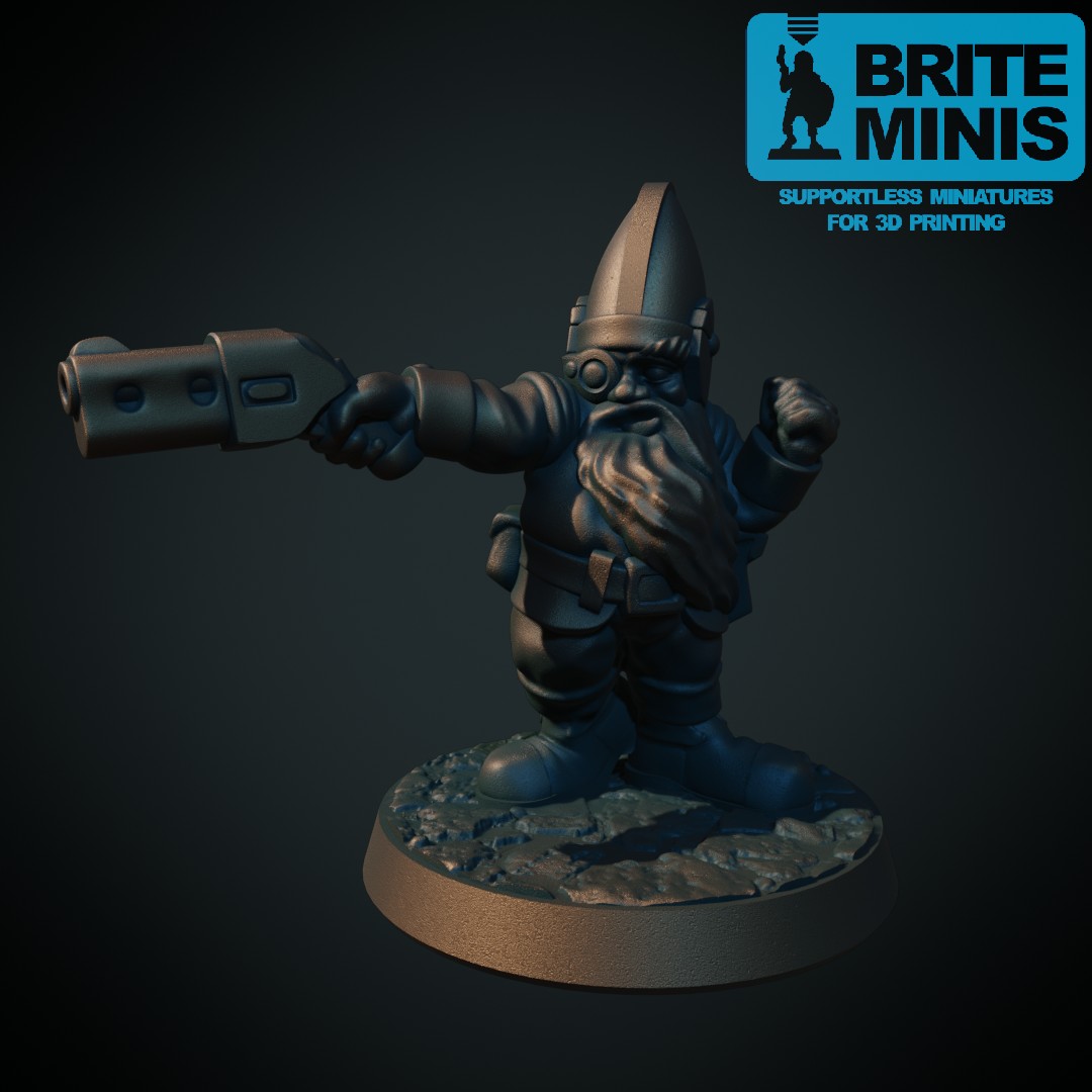 Space dwarf with Pistol