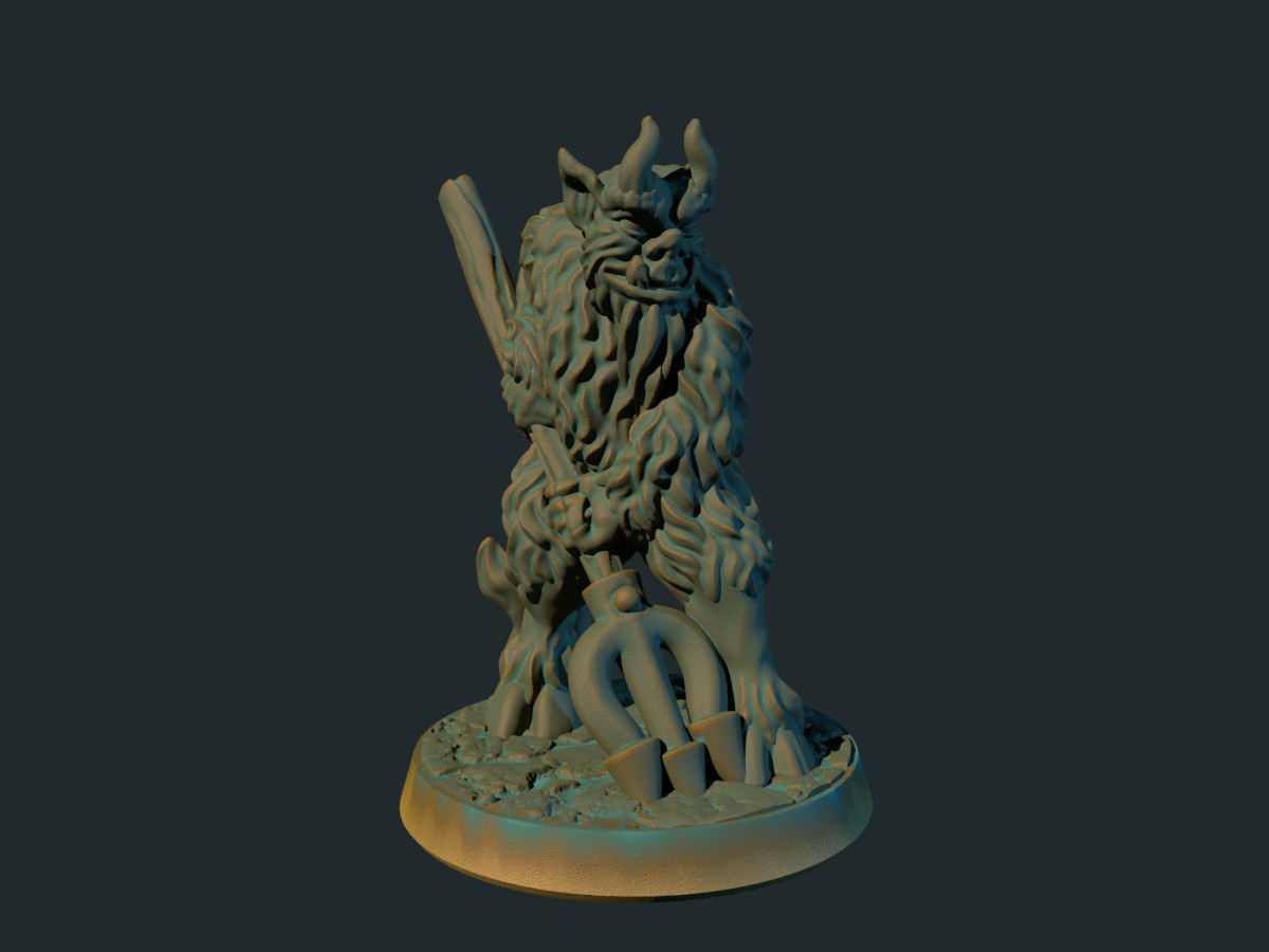 Devil with pitchfork