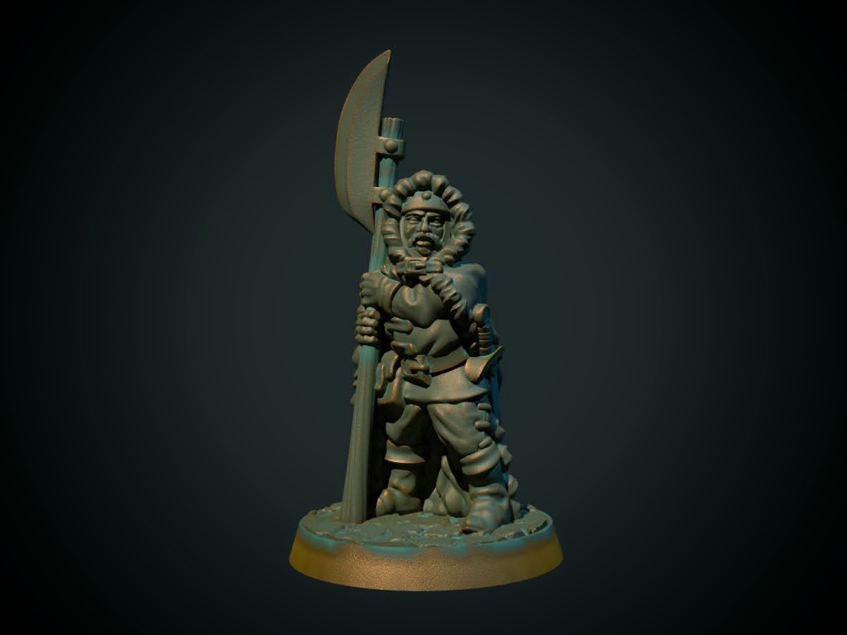 Guard with halberd