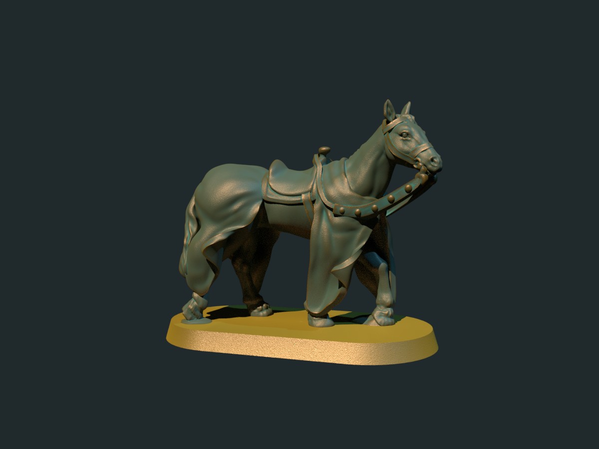Horse with caparison