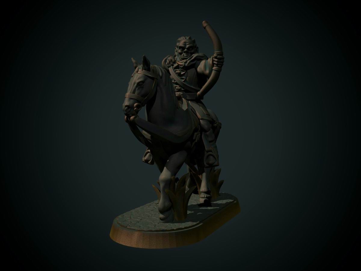 Mounted half-orc archer