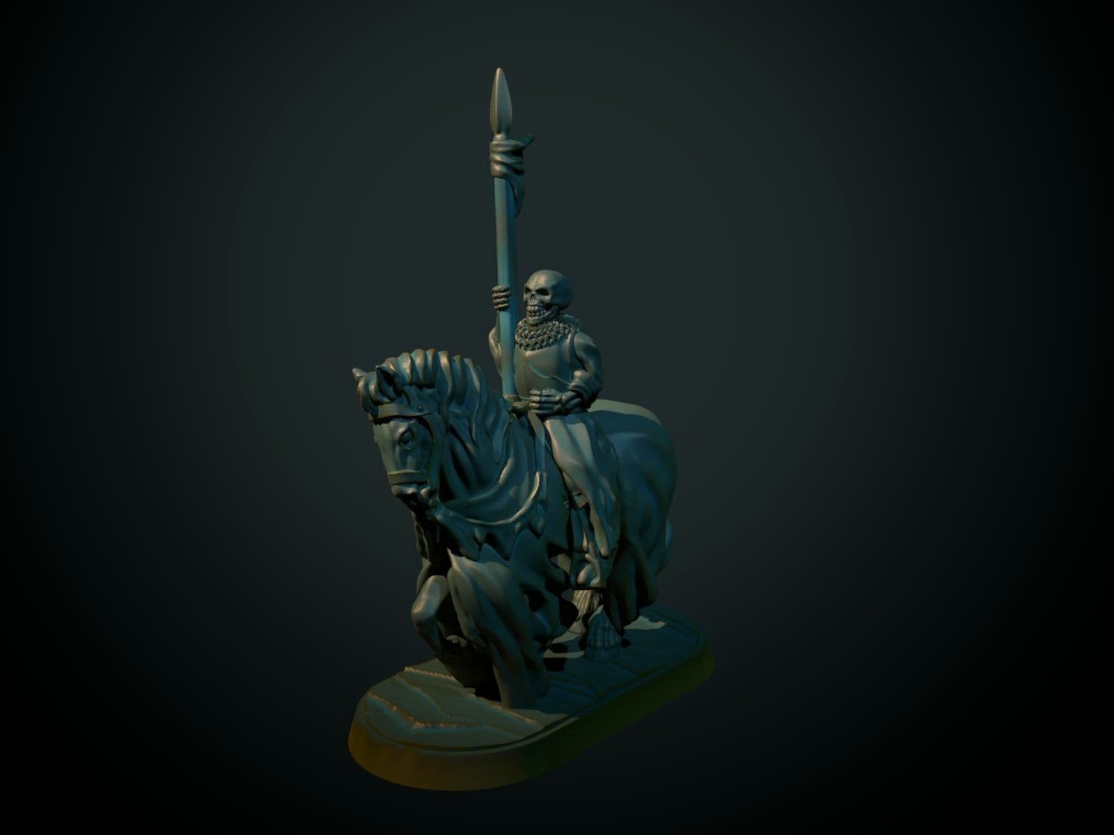 Mounted skeleton spearman