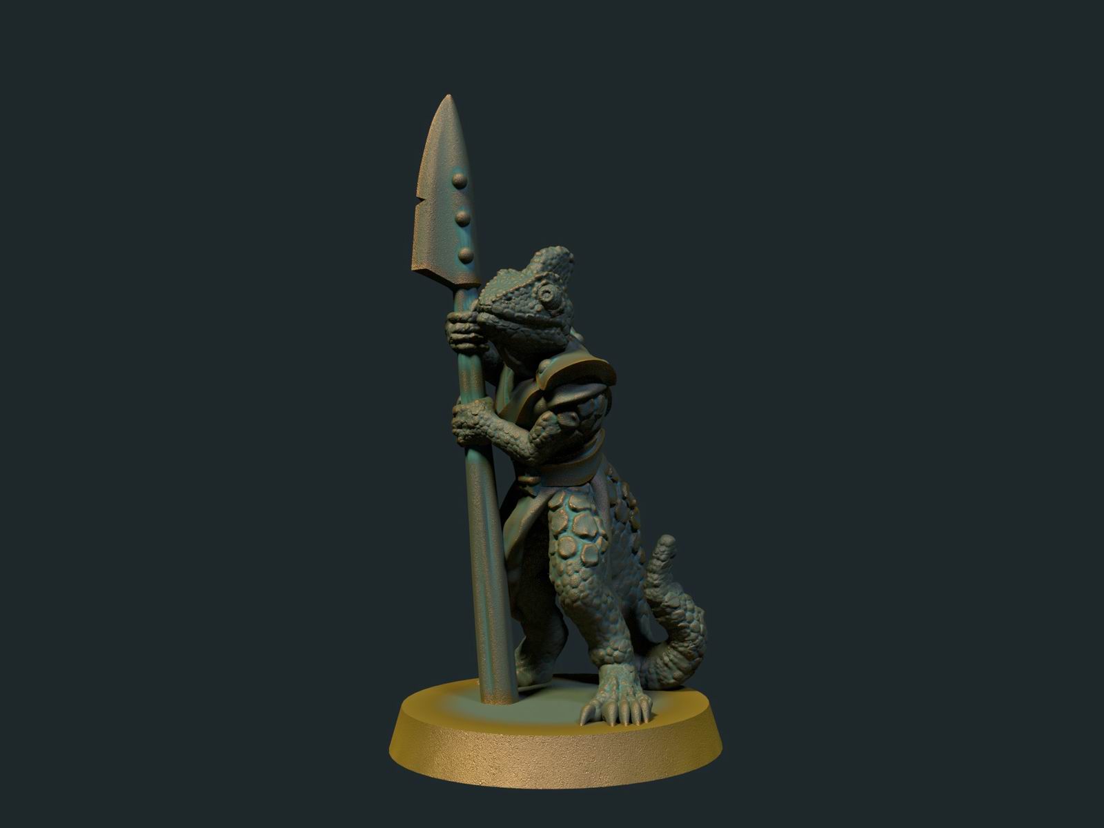 Lizardman with spear