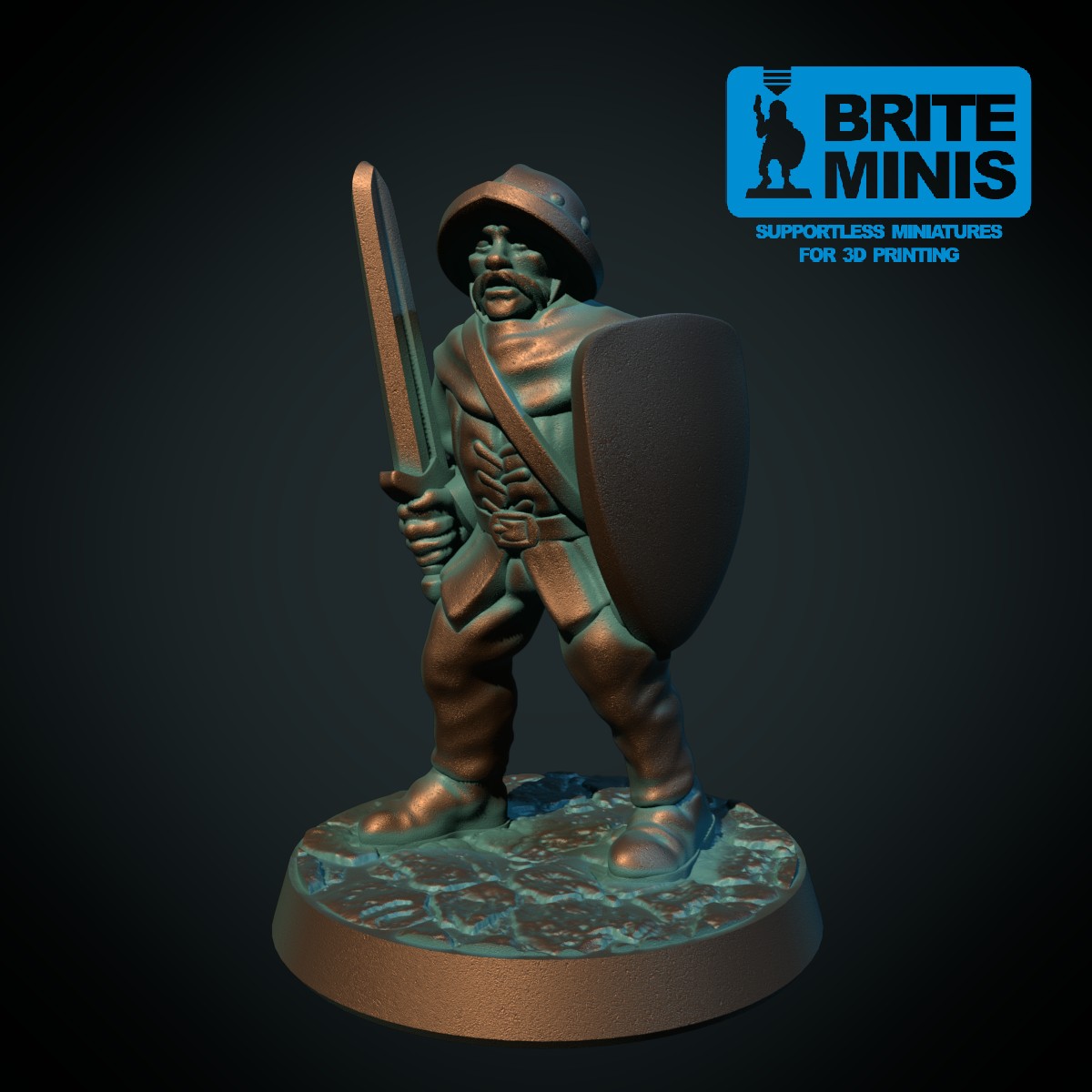Man at arms with sword