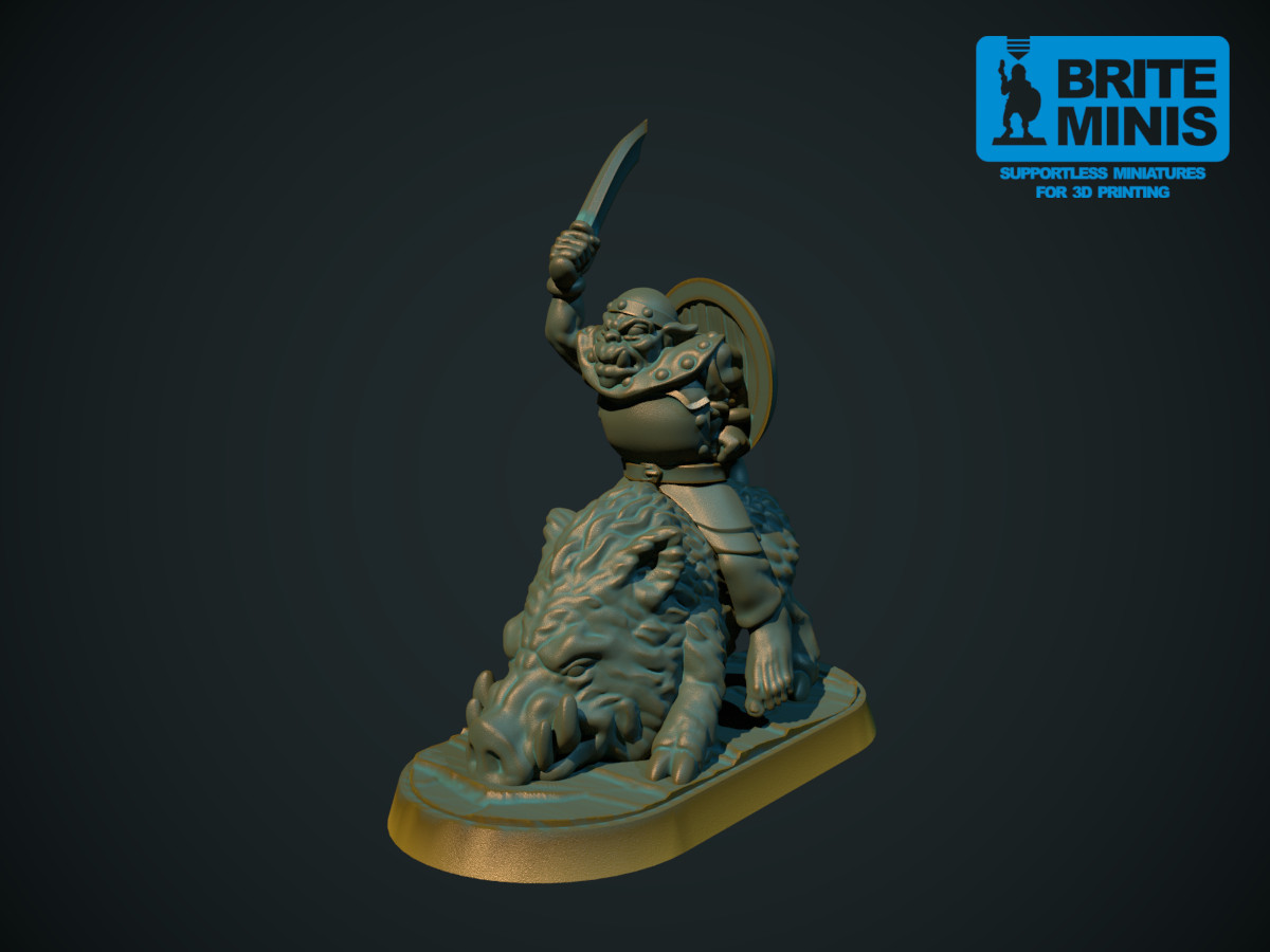 Mounted orc with scimitar