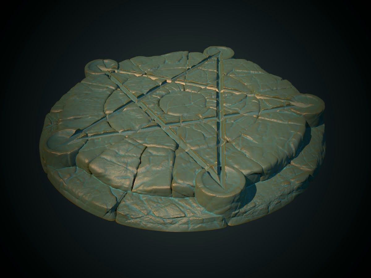 Pentagram stone circle